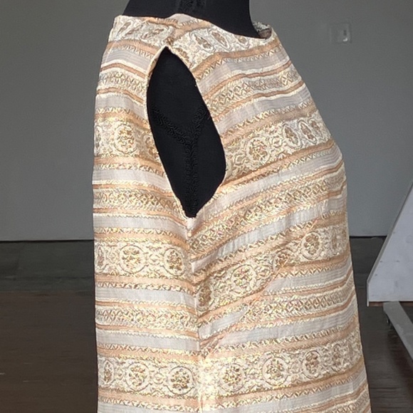 Custom made gold and metallic gold thread tunic top - Picture 6 of 11